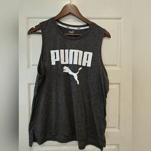 Puma Charcoal Tank with White Logo
